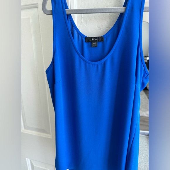 J.Crew scoopneck shell top XXS royal blue like new - Picture 3 of 7